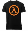 Чоловіча преміум футболка Half life logo Чорний фото