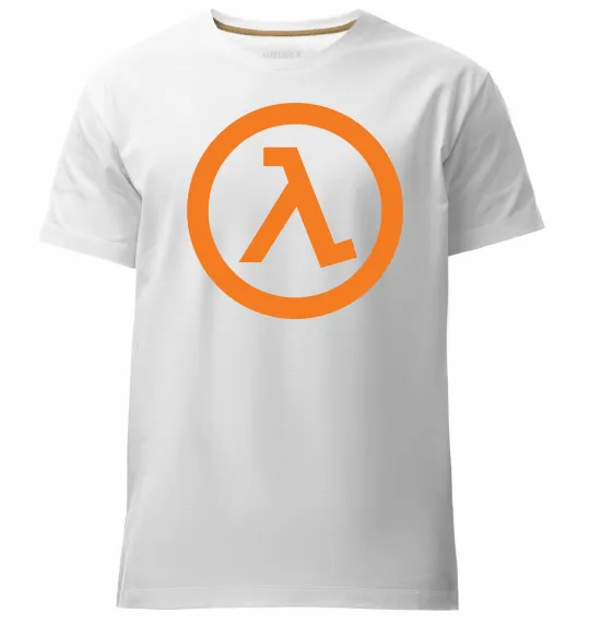 Чоловіча преміум футболка Half life logo Білий фото