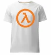 Чоловіча преміум футболка Half life logo Білий фото