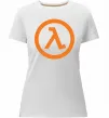 Жіноча преміум футболка Half life logo Білий фото