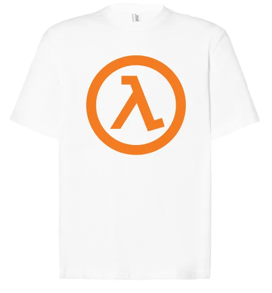 Футболка Оверсайз Half life logo Білий фото