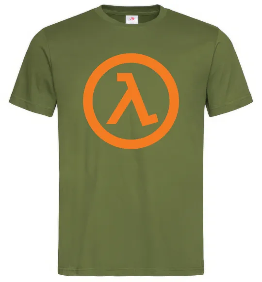 Чоловіча футболка Half life logo Оливковий фото