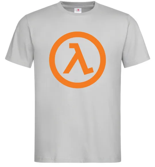 Чоловіча футболка Half life logo Сірий фото