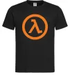 Чоловіча футболка Half life logo Чорний фото
