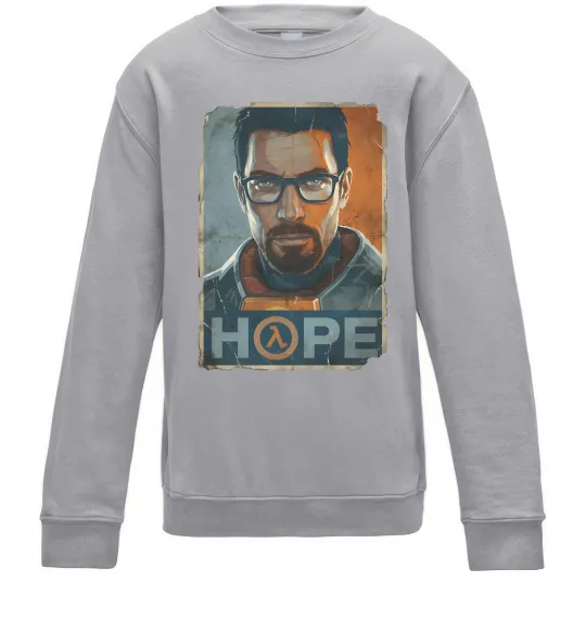 Детский Свитшот Half Life Hope Серый меланж фото