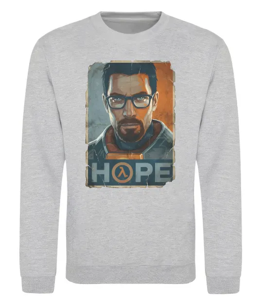 Свитшот Half Life Hope Серый меланж фото