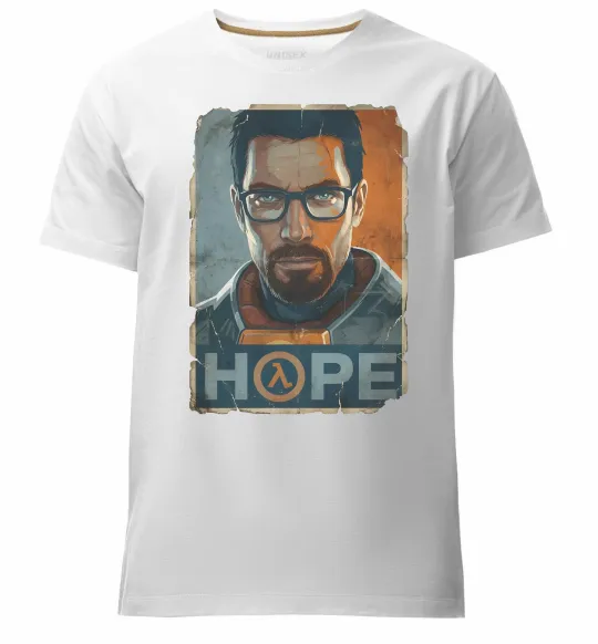 Мужская премиум футболка Half Life Hope Белый фото