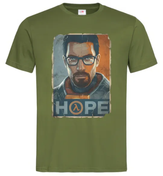 Мужская футболка Half Life Hope Оливковый фото