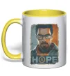 Чашка з кольоровою ручкою Half Life Hope Лимонний Чашка з кольоровою ручкою Half Life Hope Лимонний фото