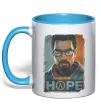 Чашка з кольоровою ручкою Half Life Hope Блакитний Чашка з кольоровою ручкою Half Life Hope Блакитний фото