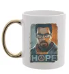 Чашка з кольоровою ручкою Half Life Hope Золото Чашка з кольоровою ручкою Half Life Hope Золото фото