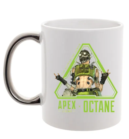 Чашка с цветной ручкой Apex Octane Серебро фото