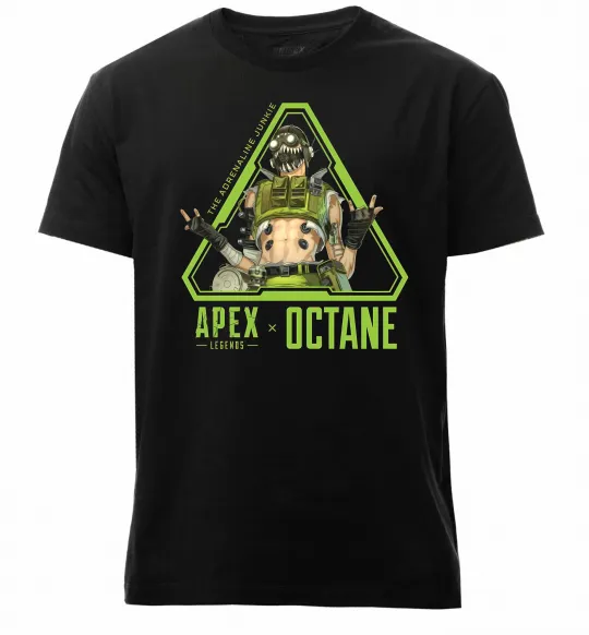 Чоловіча преміум футболка Apex Octane Чорний фото