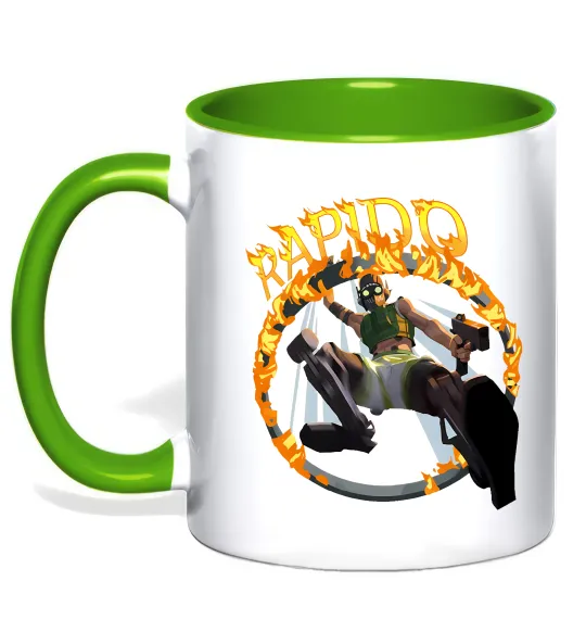 Чашка с цветной ручкой Apex Rapido Лаймовый фото