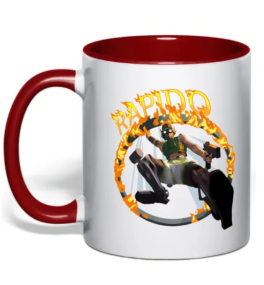 Чашка с цветной ручкой Apex Rapido Красный фото