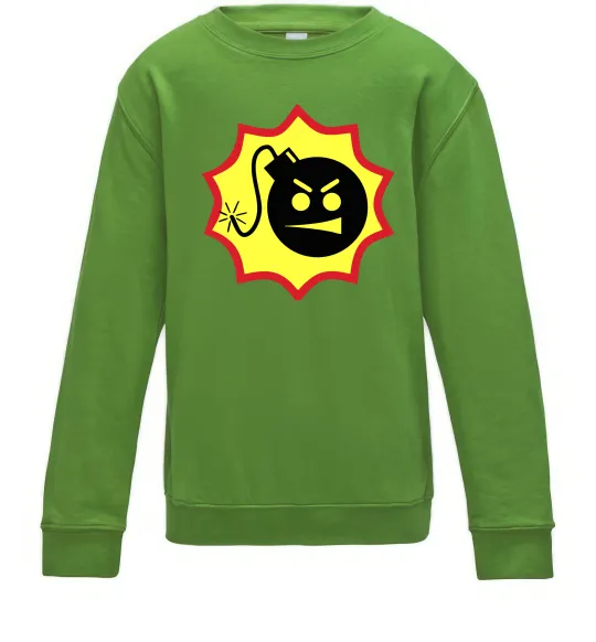 Дитячий світшот Serious Sam logo Лаймовий фото