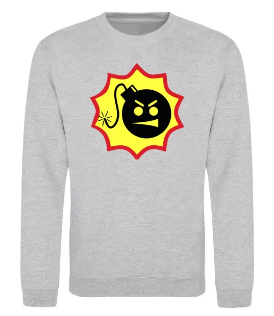 Світшот Serious Sam logo Сірий меланж фото