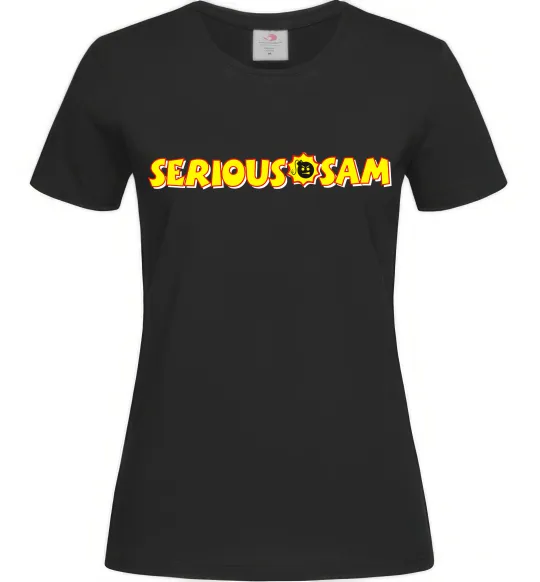 Жіноча футболка Serious Sam Чорний фото