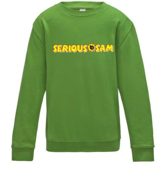 Детский Свитшот Serious Sam Лаймовый фото