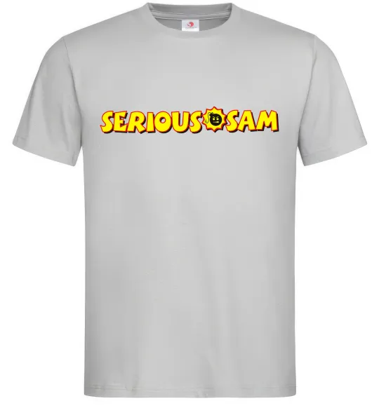 Чоловіча футболка Serious Sam Сірий фото