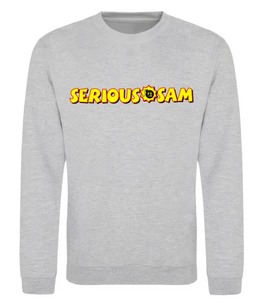 Свитшот Serious Sam Серый меланж фото