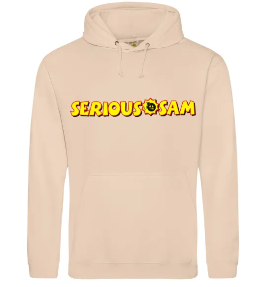 Мужская толстовка (худи) Serious Sam Песочный фото