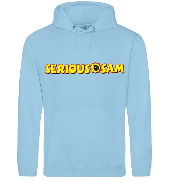 Мужская толстовка (худи) Serious Sam Голубой фото