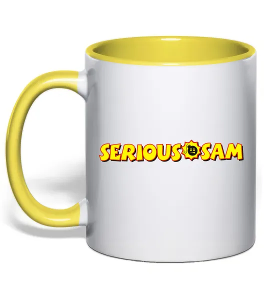 Чашка с цветной ручкой Serious Sam Лимонный фото