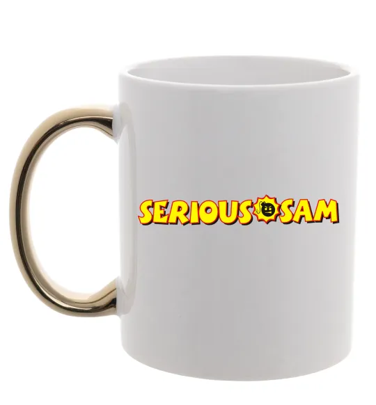 Чашка с цветной ручкой Serious Sam Золото фото