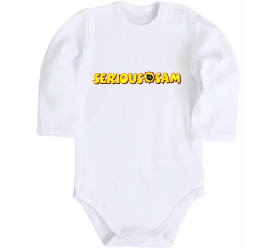 Детский боди Serious Sam Белый фото