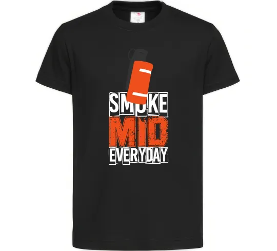 Дитяча футболка Smoke mid Чорний фото