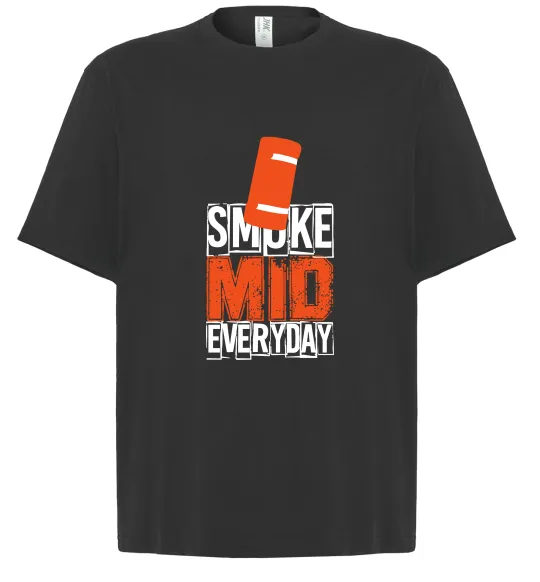 Футболка Оверсайз Smoke mid Чорний фото