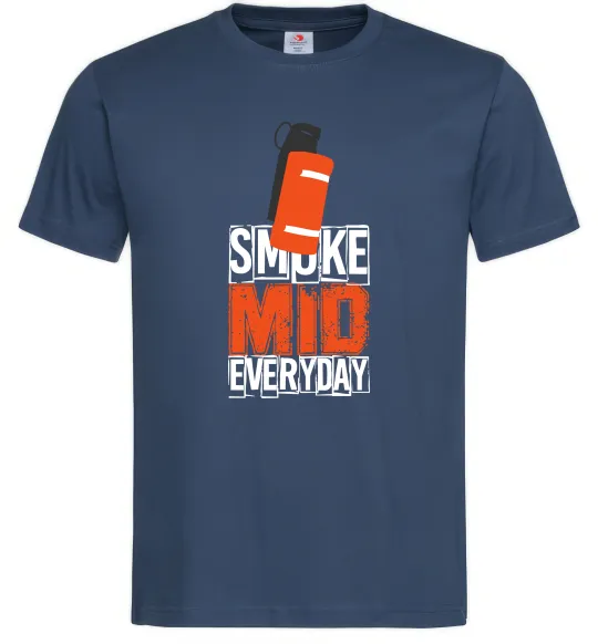 Чоловіча футболка Smoke mid Темно-синій фото