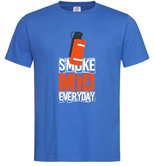 Чоловіча футболка Smoke mid Яскраво-синій фото