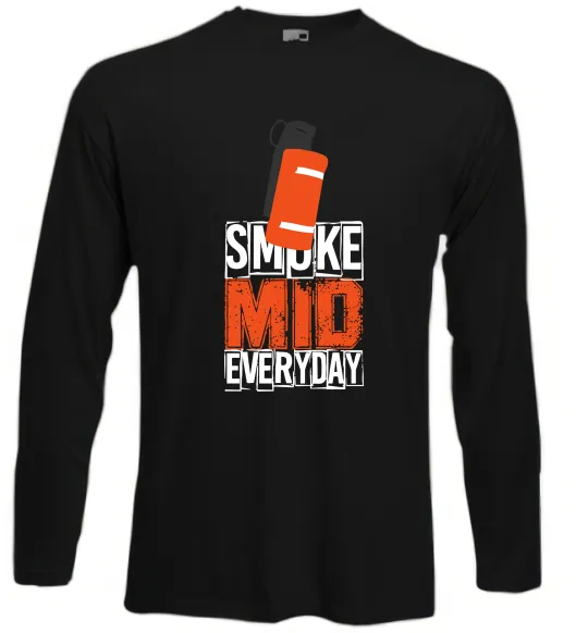 Лонгслів Smoke mid Чорний фото