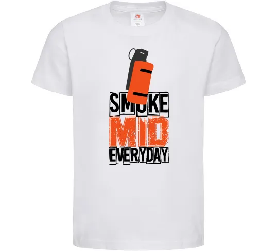 Дитяча футболка Smoke mid Білий фото
