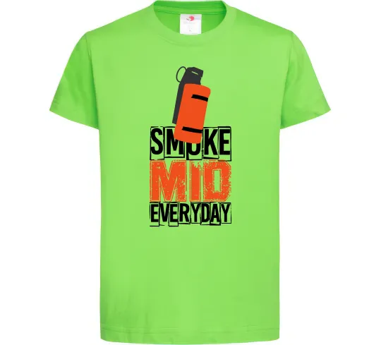 Дитяча футболка Smoke mid Лаймовий фото