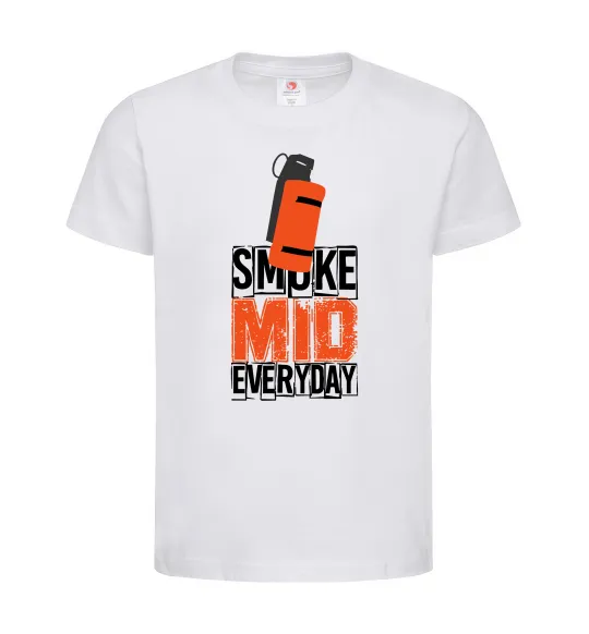 Детская футболка Smoke mid Белый фото