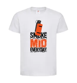 Детская футболка Smoke mid Белый фото