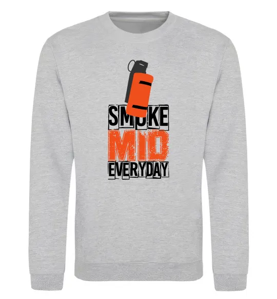 Свитшот Smoke mid Серый меланж фото
