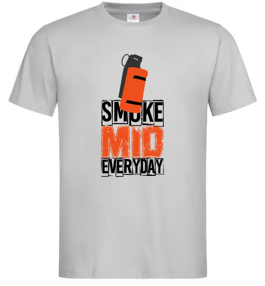 Чоловіча футболка Smoke mid Сірий фото