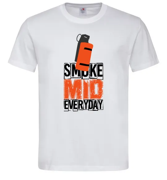 Чоловіча футболка Smoke mid Білий фото