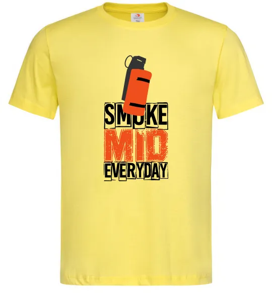 Чоловіча футболка Smoke mid Лимонний фото