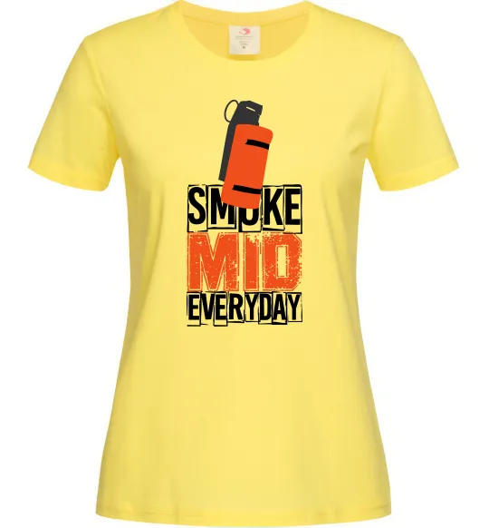 Жіноча футболка Smoke mid Лимонний фото