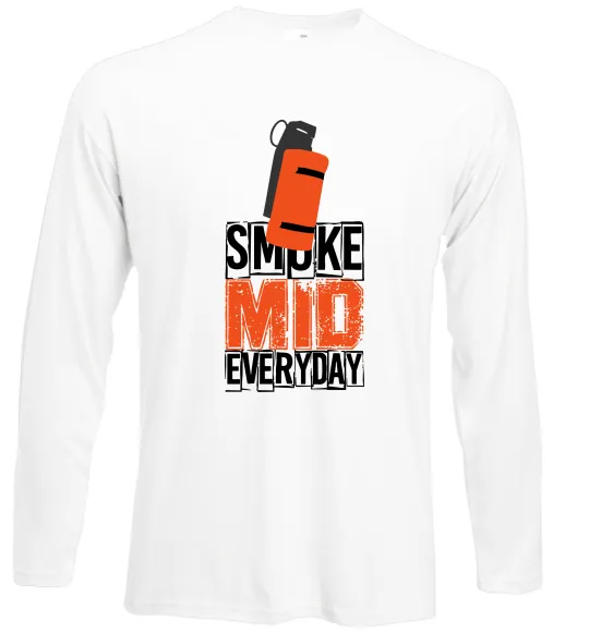 Лонгслів Smoke mid Білий фото