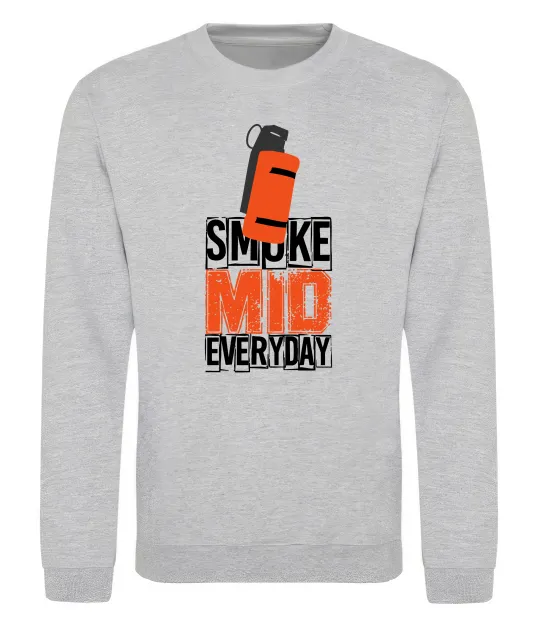 Світшот Smoke mid Сірий меланж фото