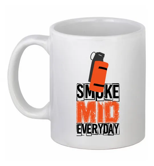 Чашка керамічна Smoke mid Білий фото
