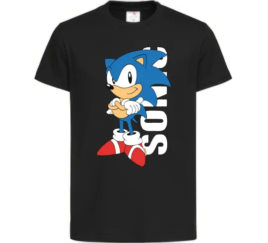 Дитяча футболка Sonic retro Чорний фото