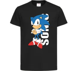 Дитяча футболка Sonic retro Чорний фото