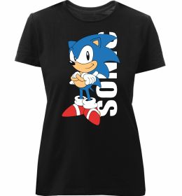 Женская премиум футболка Sonic retro